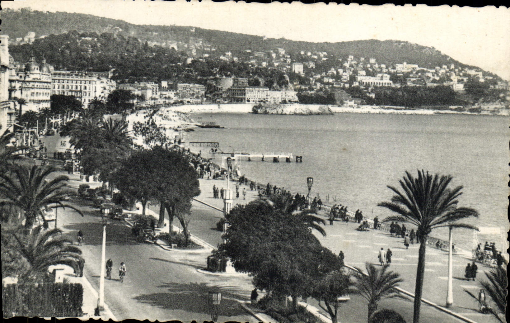 POSTAL de la VENDIMIA Niza el barón del montaje y la caminata del inglés