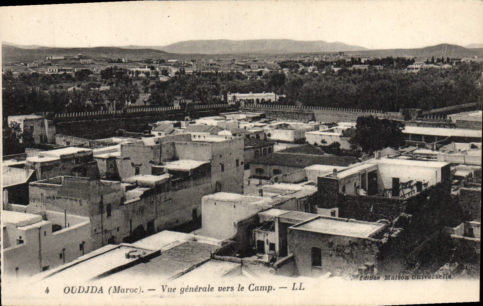 VINTAGE POSTCARD Oudjda View Towards the Camp