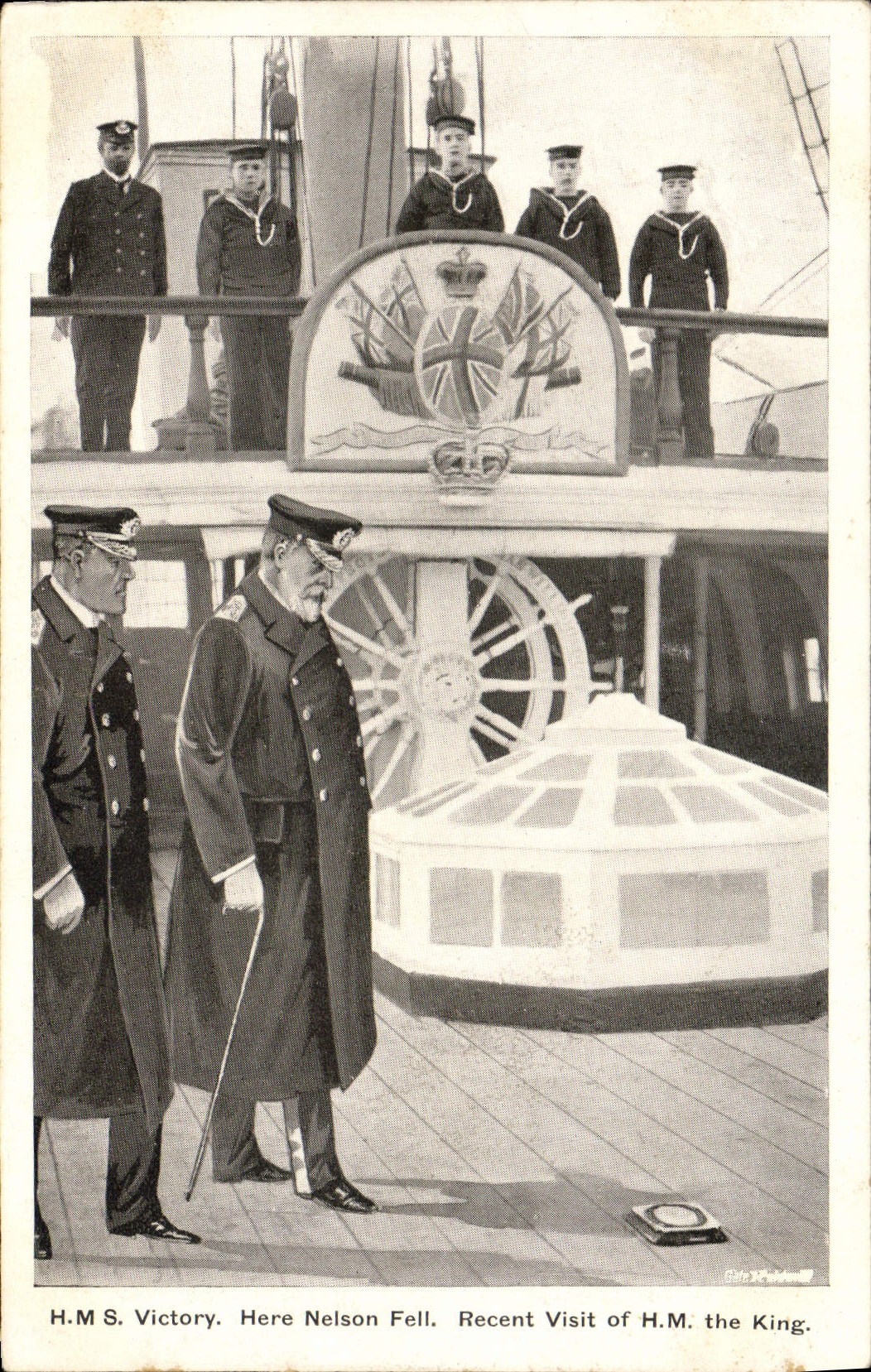 VINTAGE POSTCARD Boat HMS Victory Nelson Fell