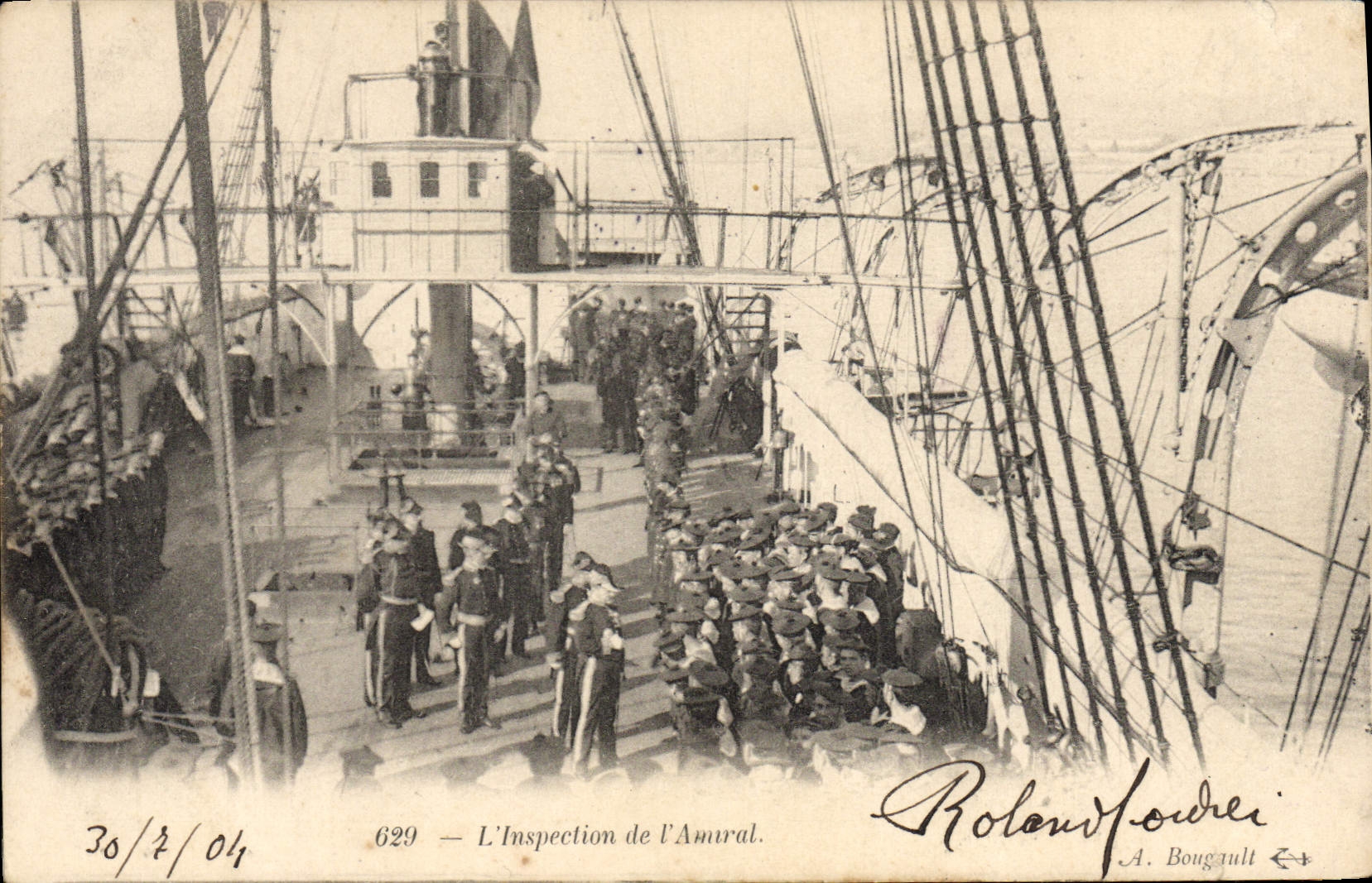 CPA Bateau L'inspection de l'amiral