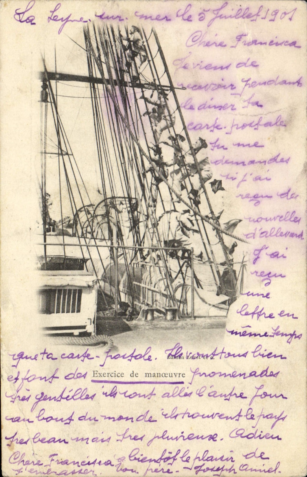 CPA Bateau Exercice de manoeuvre 