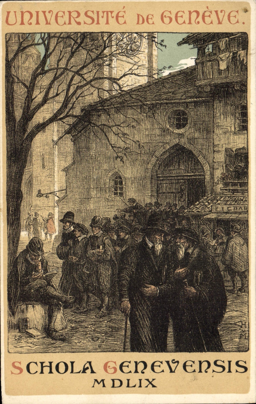 CPA Illustrateur Suisse Universite de Geneve Vouga