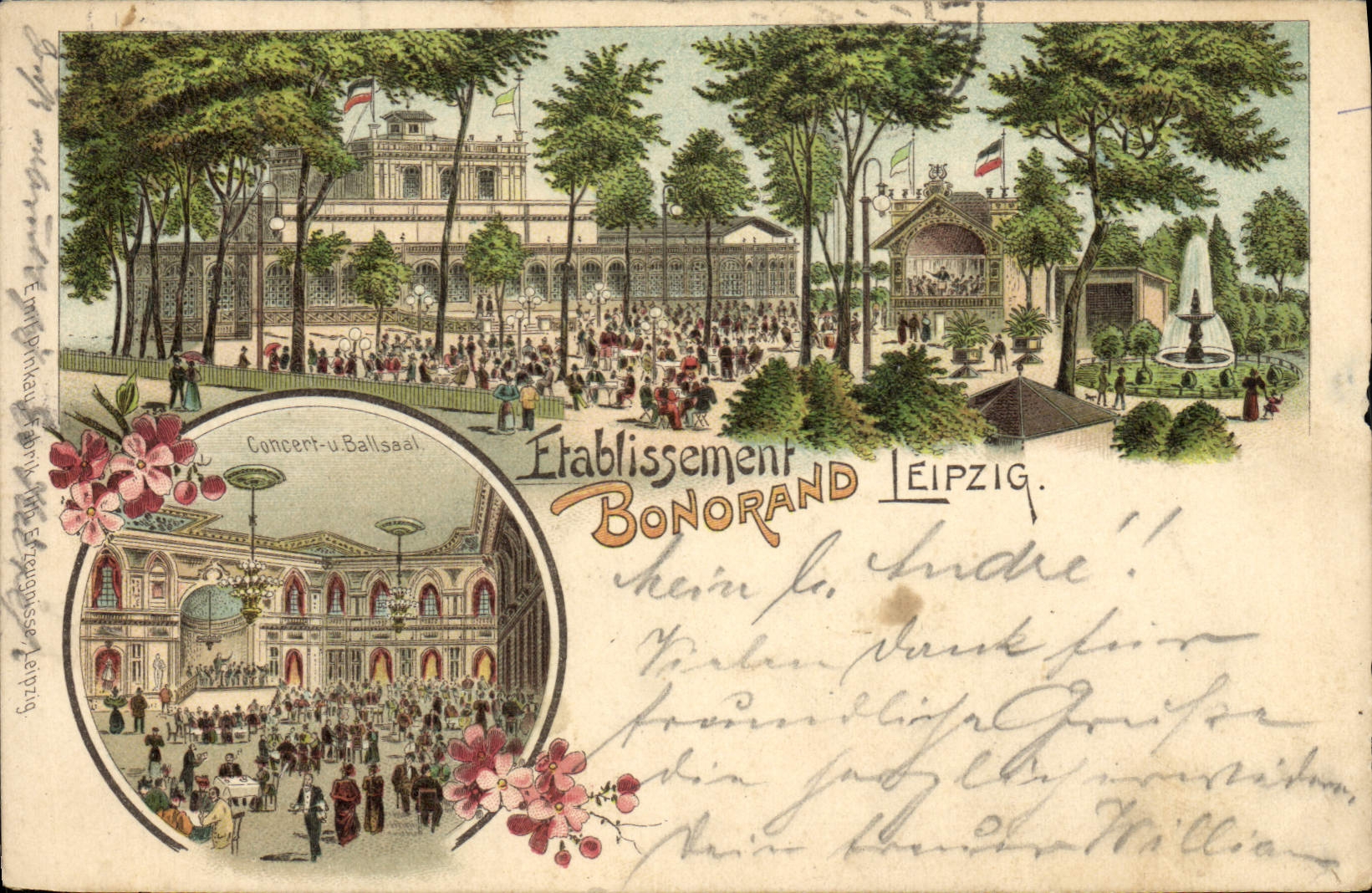 Establecimiento Bonorand Leipzig del ilustrador de la POSTAL de la VENDIMIA