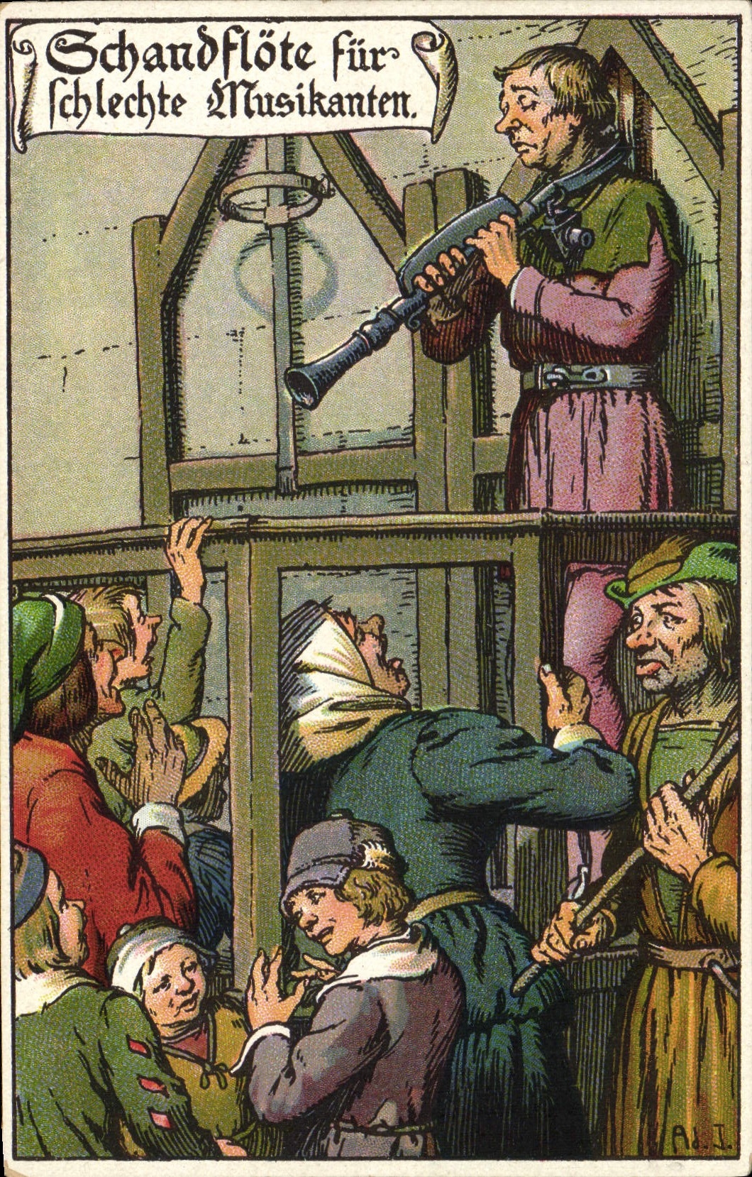 CPA Illustrateur Joueur de flute 