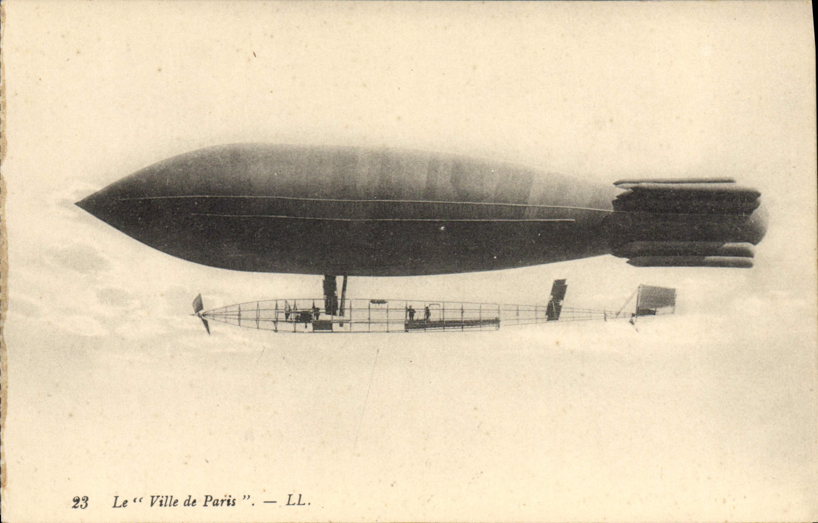 CPA Aviation Zeppelin Dirigeable Ville de Paris