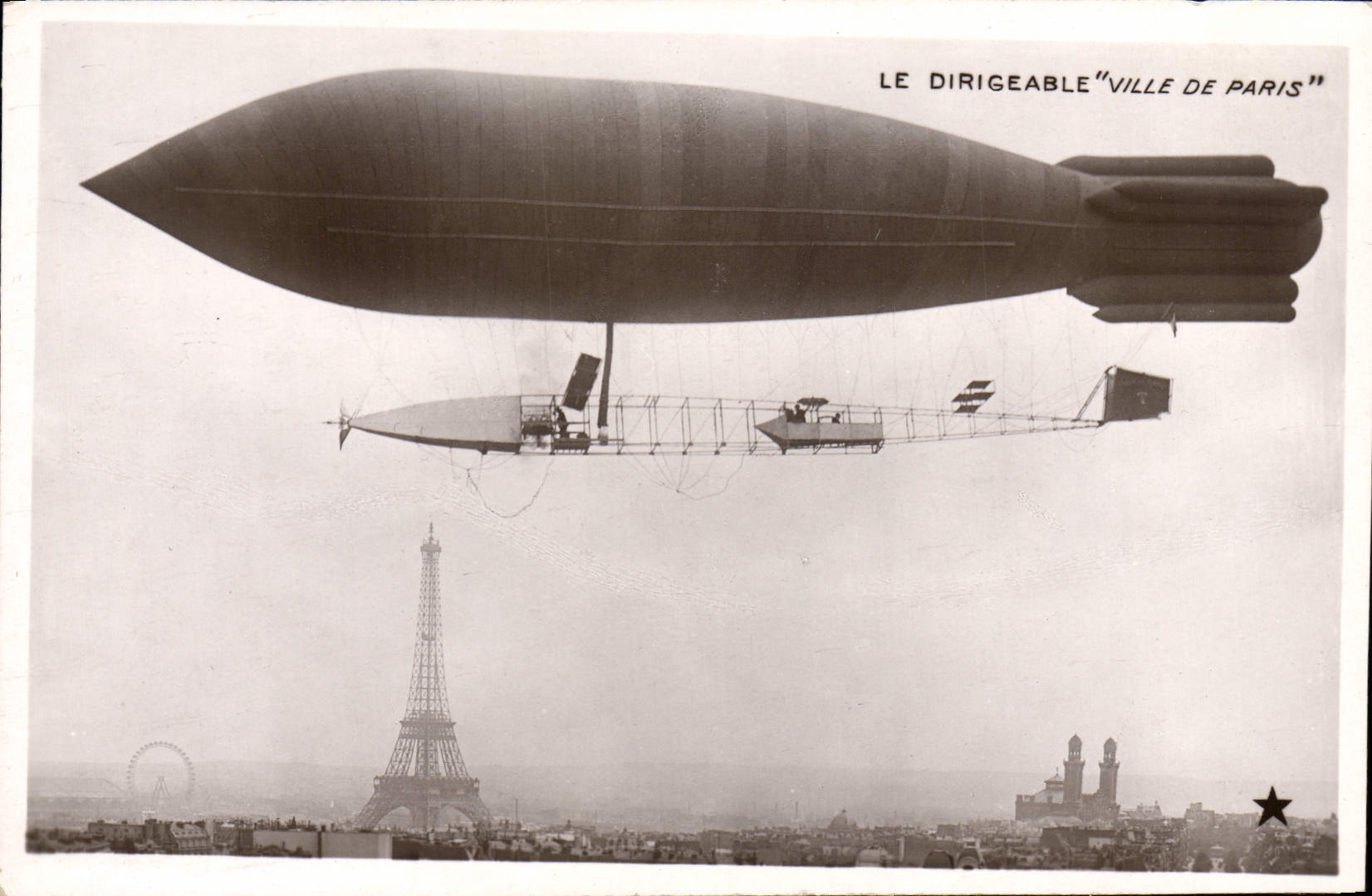 CPA Aviation Zeppelin Dirigeable Ville de Paris