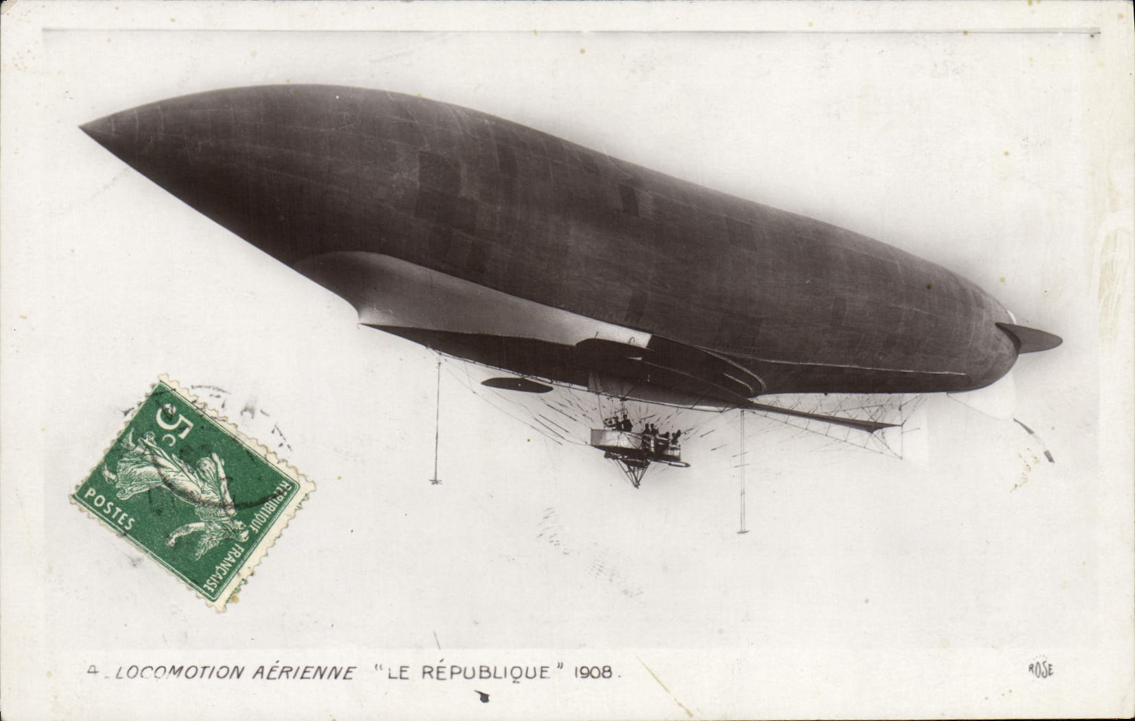 CPA Aviation Zeppelin Dirigeable Le Republique 1908
