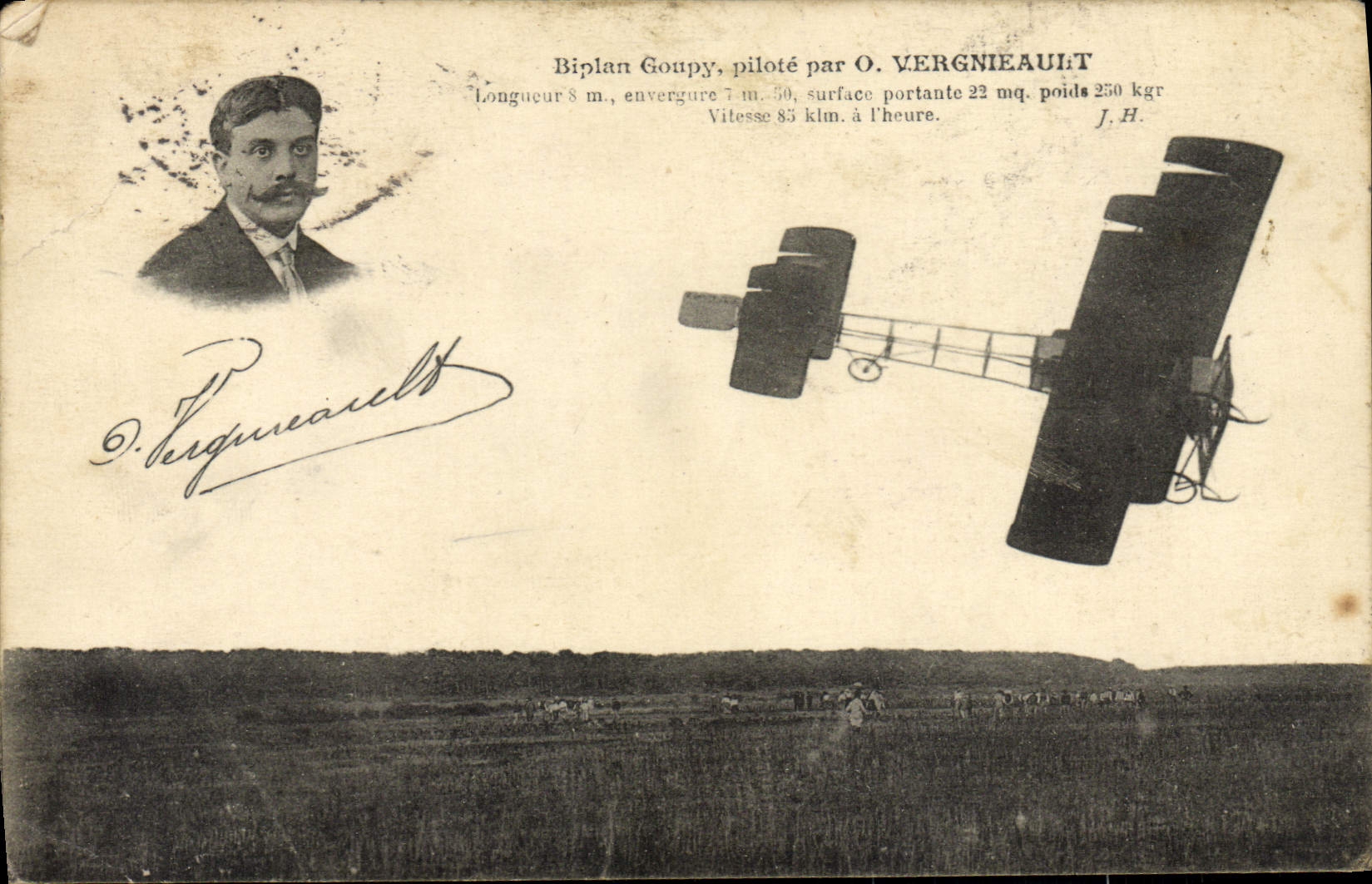 CPA Aviation Biplan Goupy Vergnieault