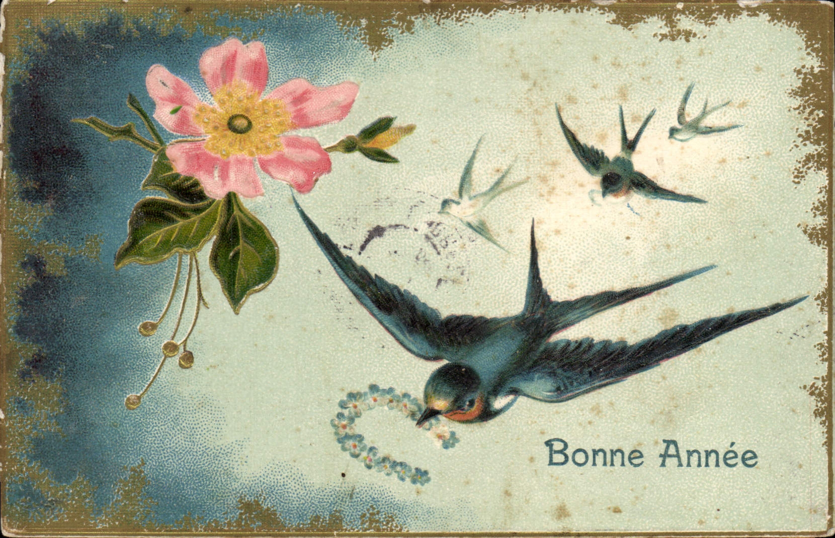 CPA Fantaisie Hirondelles