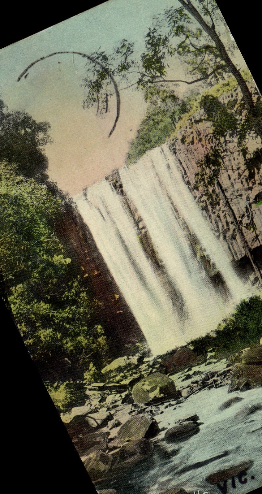VINTAGE POSTCARD Trentham Falls