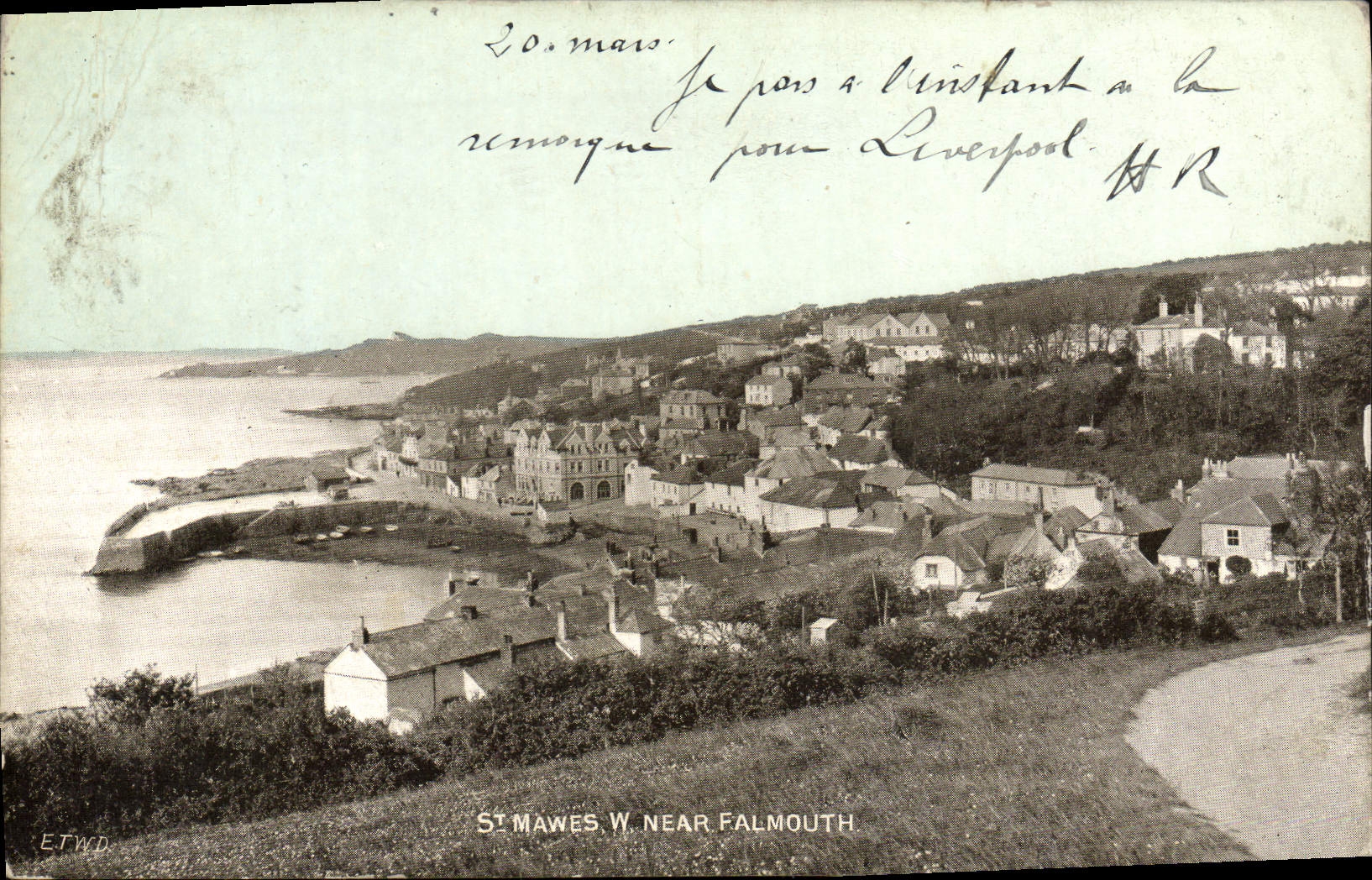 VINTAGE POSTCARD St Mawaes near Falmouth
