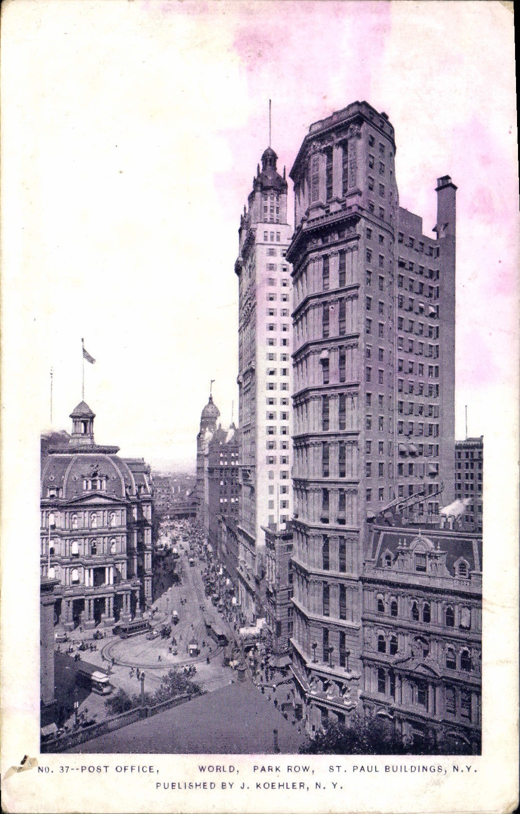 VINTAGE POSTCARD Post Office NY