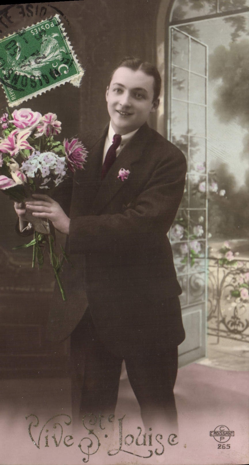 CPA Fantaisie Homme Vive S Louise