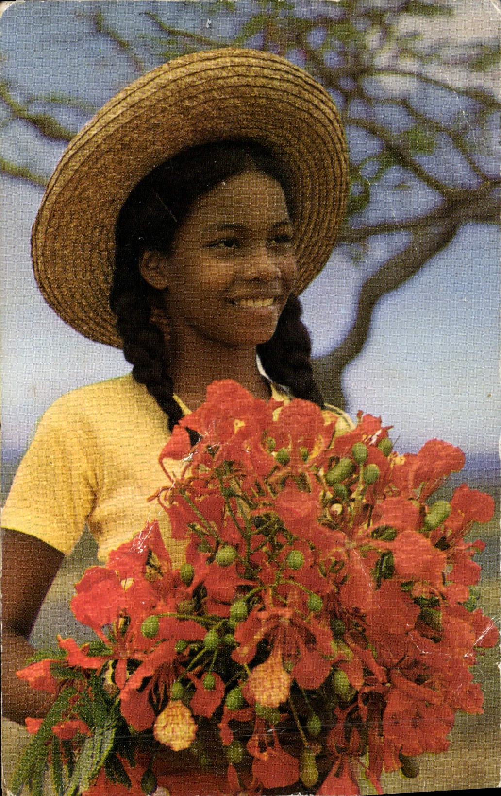MODERN CARD Martinique L Child With the flowers