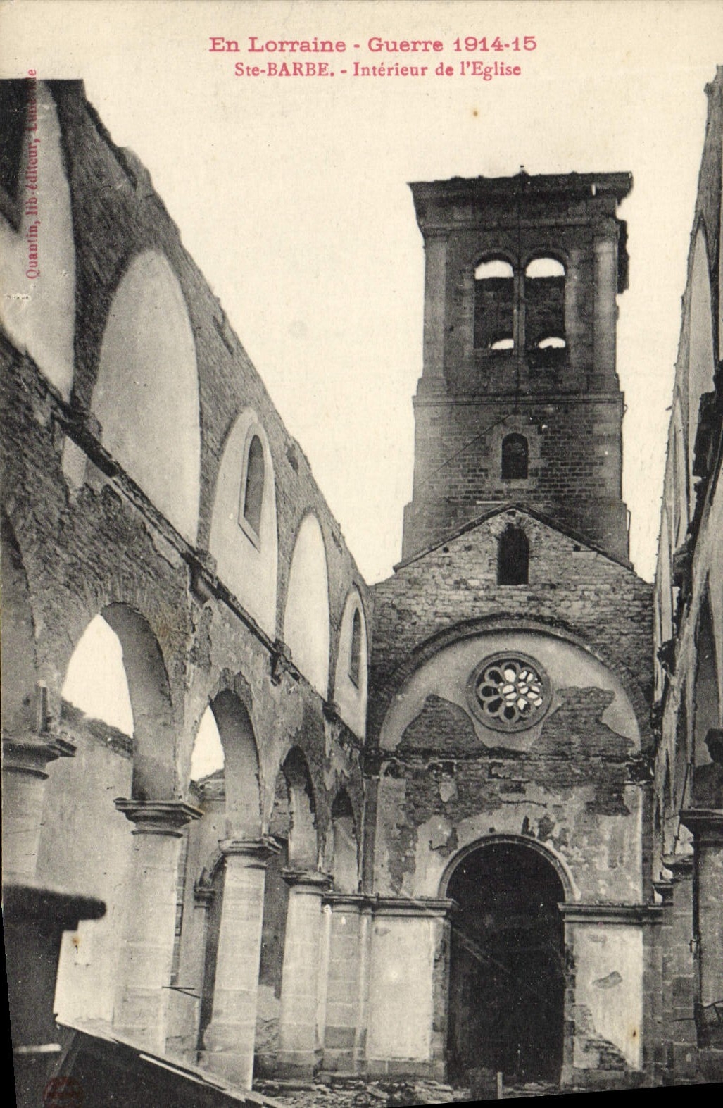 CPA Ste Barbe Interieur de l'eglise 