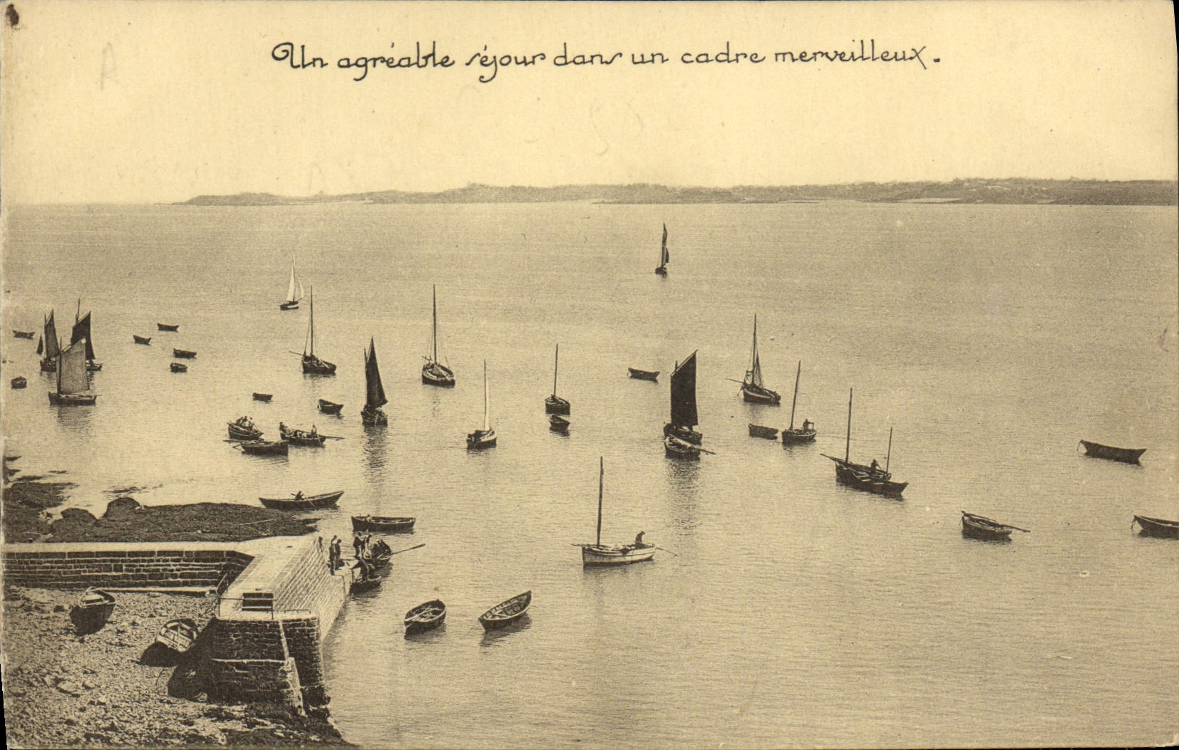 VINTAGE POSTCARD Port Boat Pensions