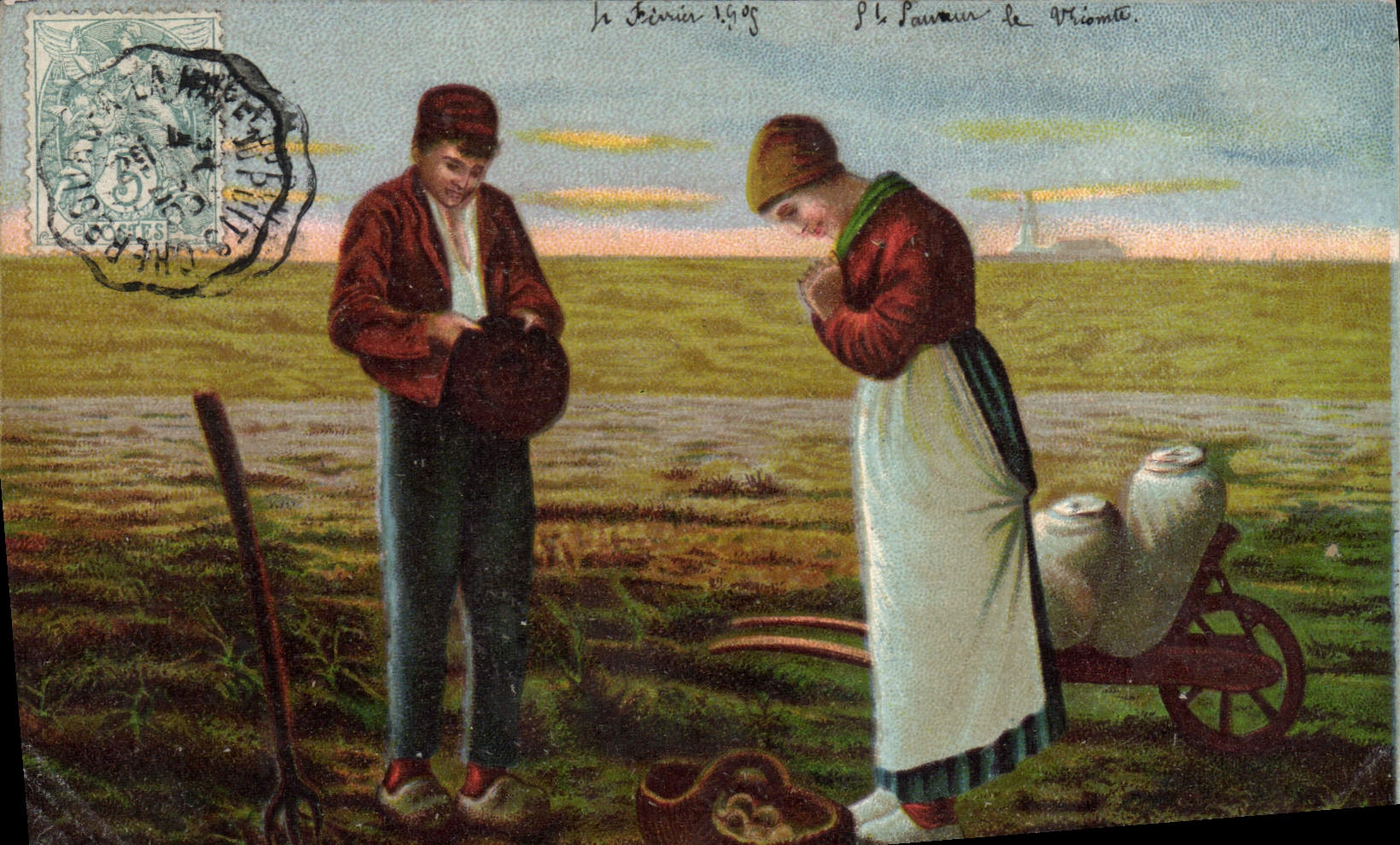 VINTAGE POSTCARD Angelus