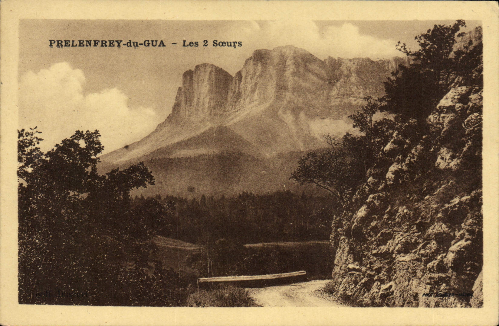 VINTAGE POSTCARD Prelenfrey of Gua 2 sisters