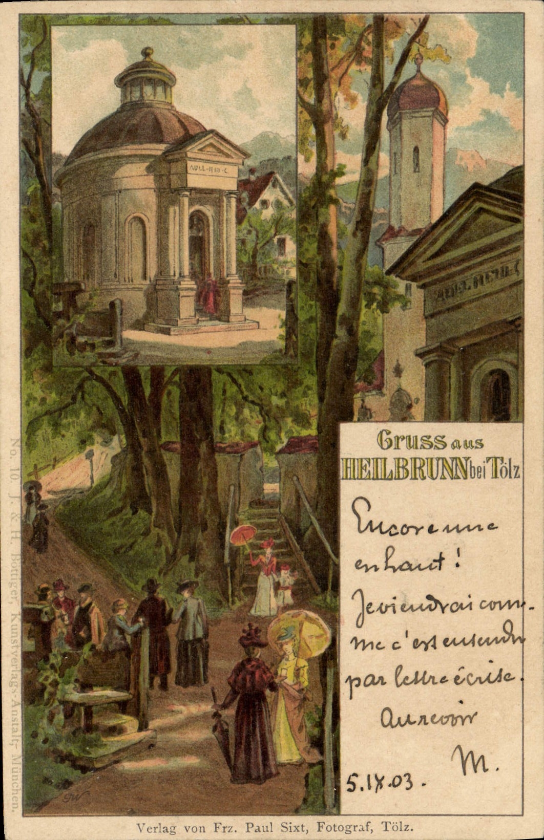 VINTAGE POSTCARD Illustrator Heilbrunn EIB Tolz