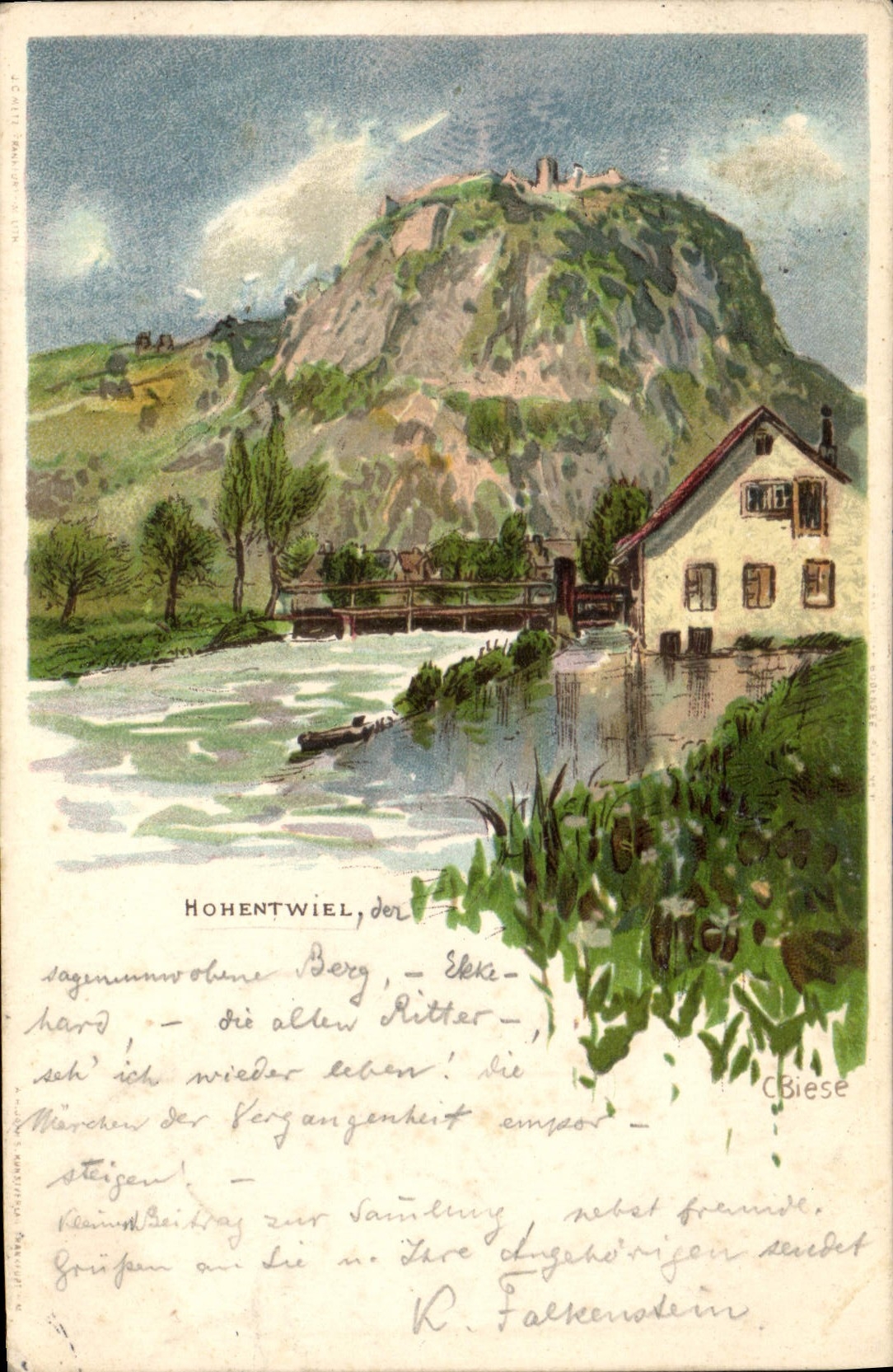 CPA Illustrateur Hohentwiel C Biese