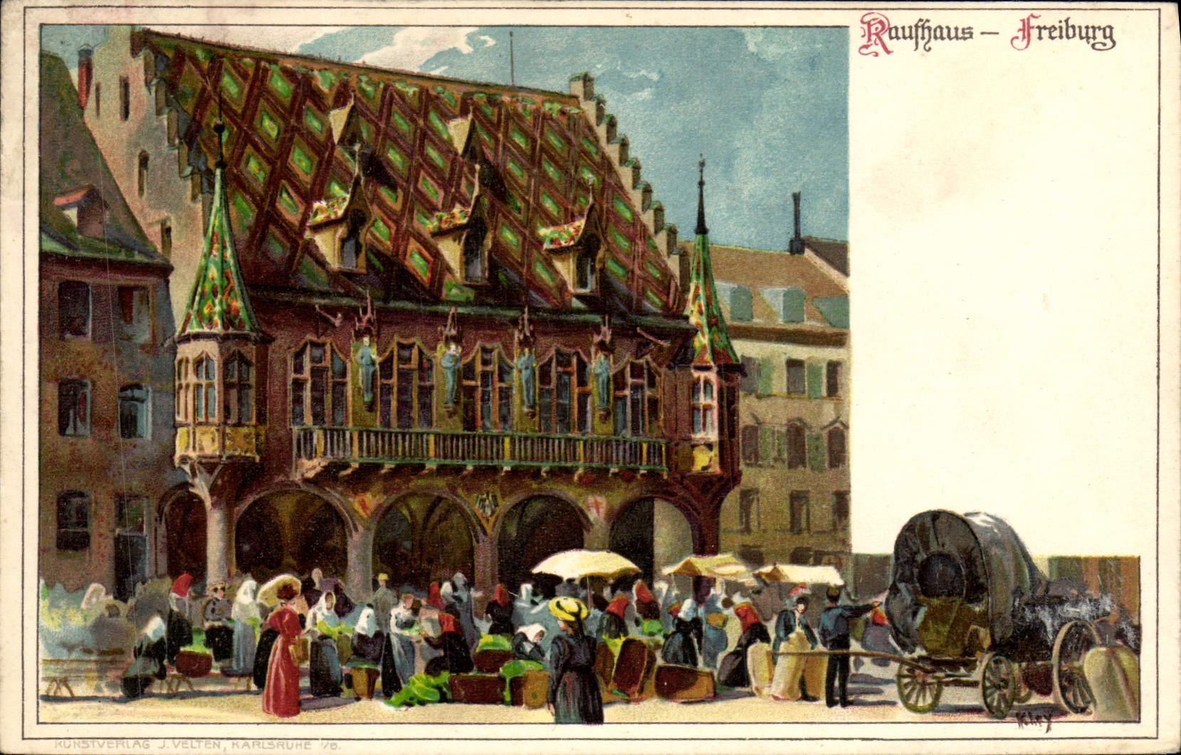 VINTAGE POSTCARD Freiburg