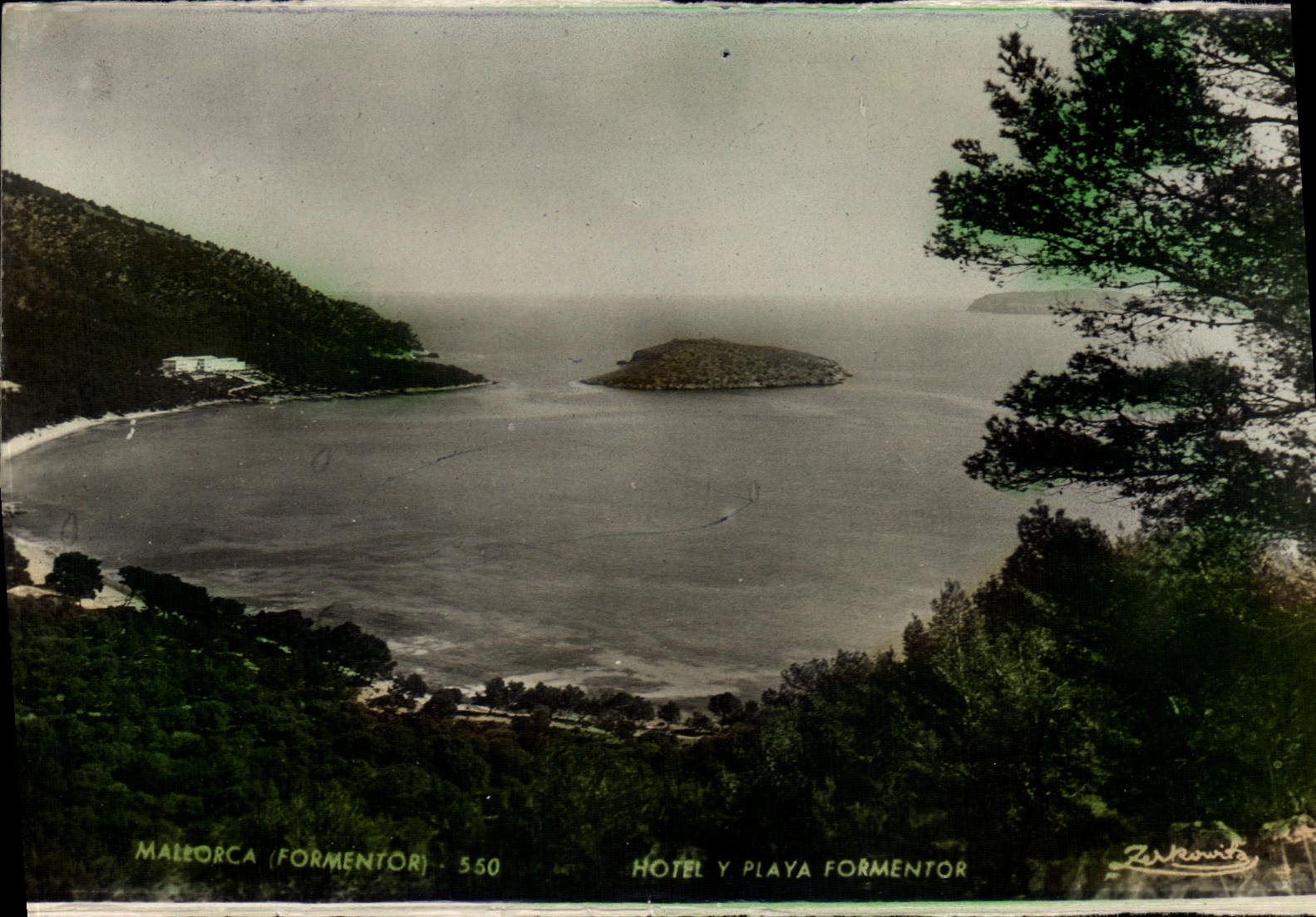 Hotel allí Playa Formentor de Mallorca Formentor de la POSTAL de la VENDIMIA