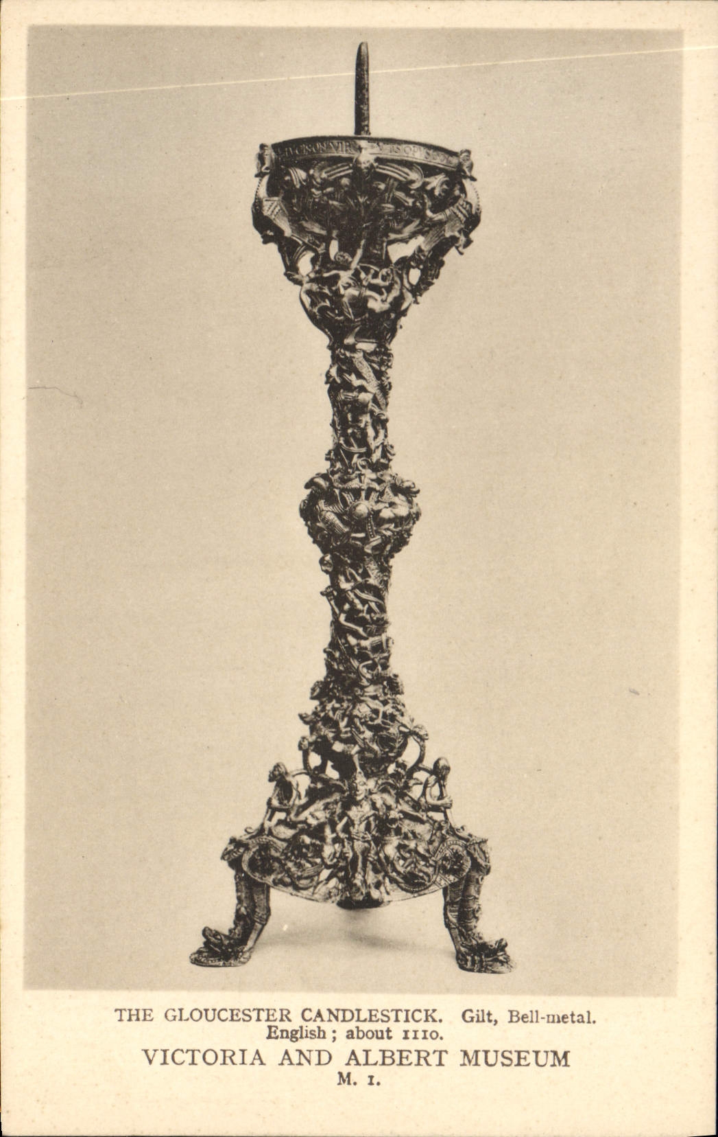 POSTAL Victoria de la VENDIMIA y museo de Albert la palmatoria de Gloucester