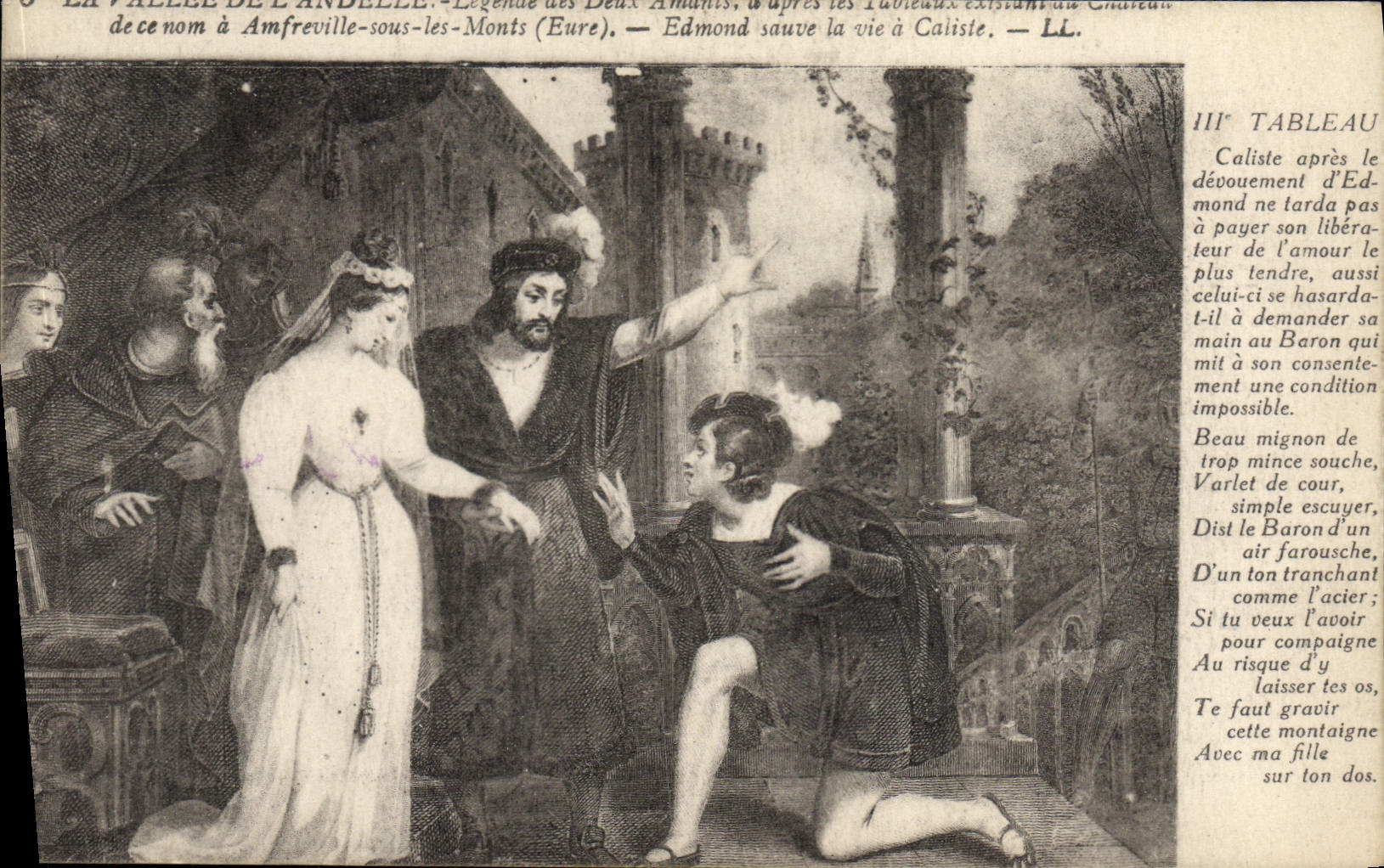 CPA Vallee de l'Andelle Legende des deux amants