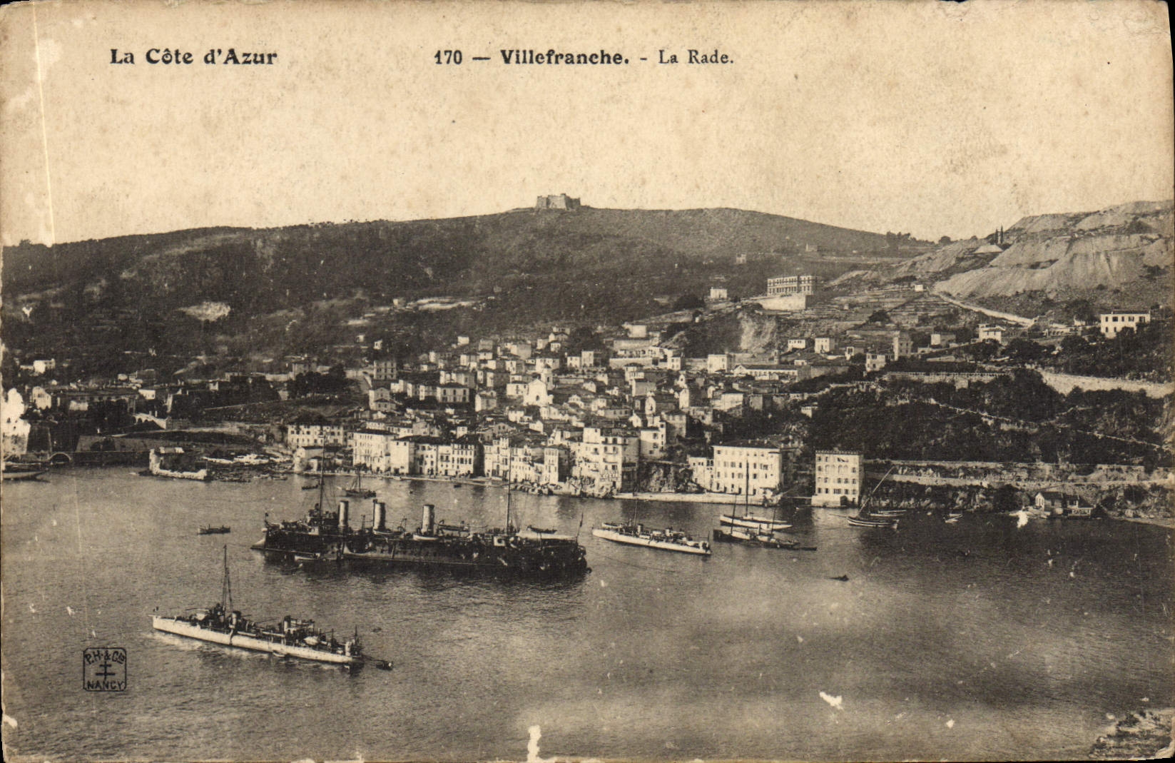 CPA La Cote D'Azur Villefranche Bateaux