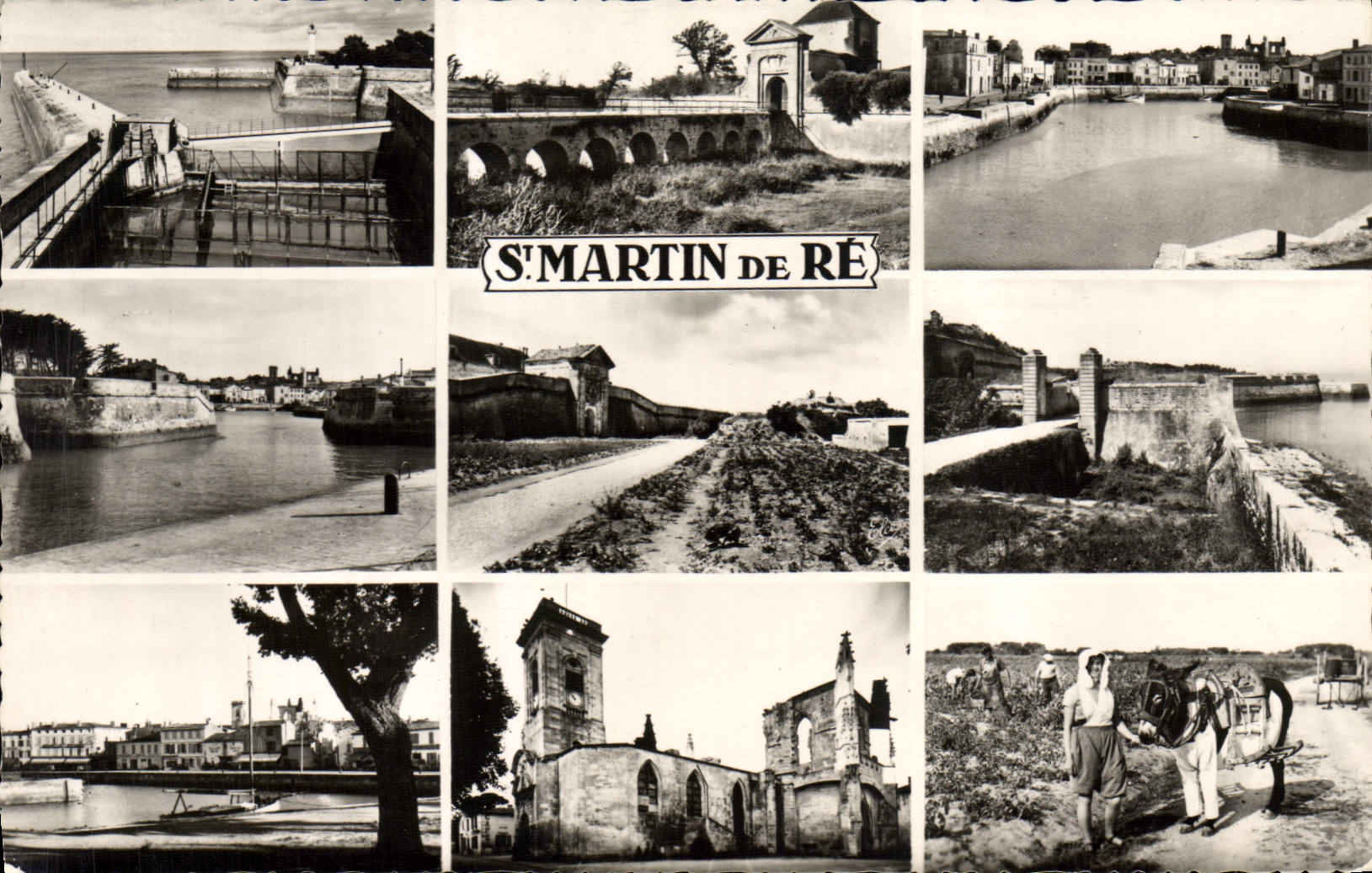 MODERN CARD St Martin of Re Entered of the port the door of Campagni Entered of the bagne
