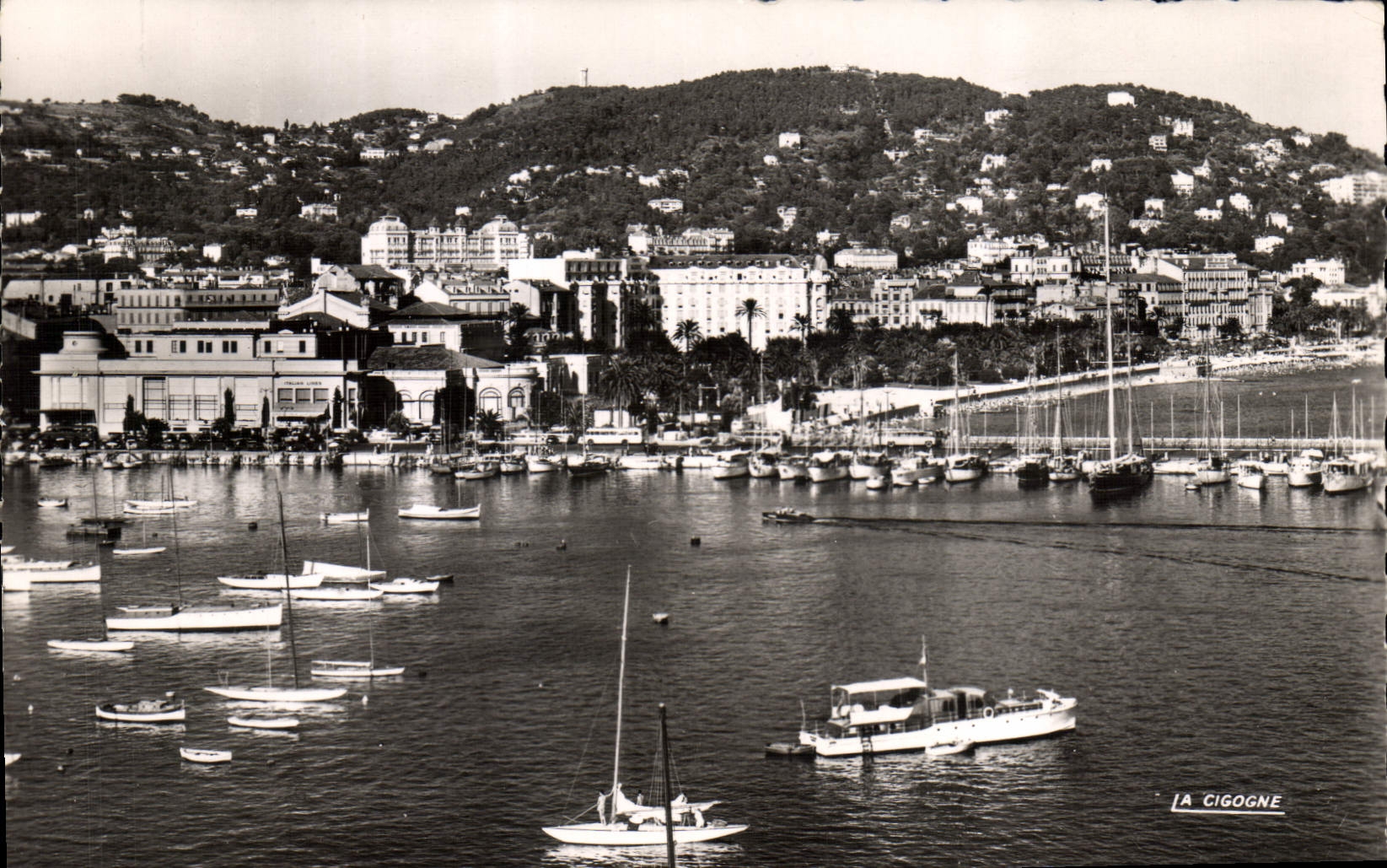 MODERN CARD Cannes the Port the Casino and the Small cross