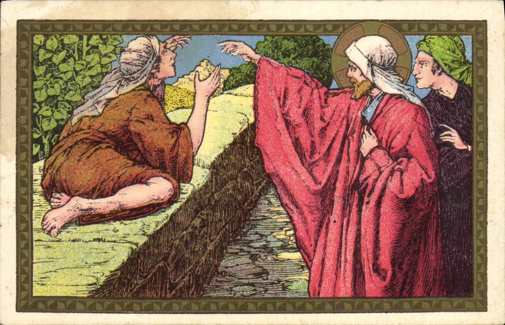 CPA Jesus guerit l'aveugle de Jericho