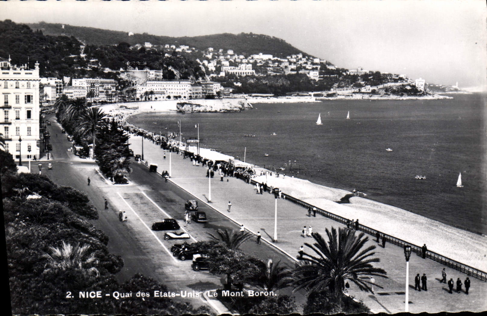 CPM Nice Quai des Etats Unis Le Mont Boron