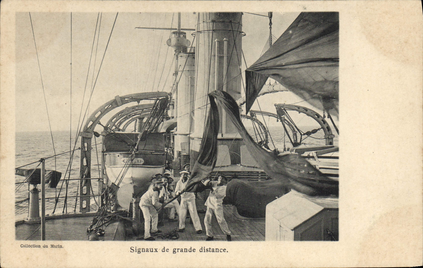 VINTAGE POSTCARD Boat Signals of long distance