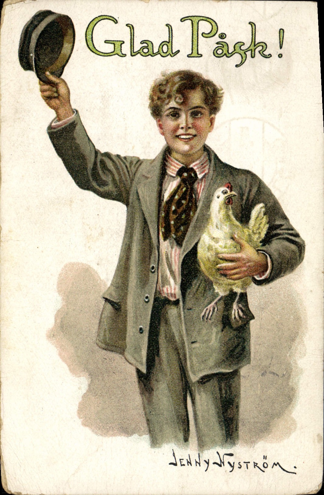 VINTAGE POSTCARD Fantasy Illustrator Glad Pask Jenny Nystrom