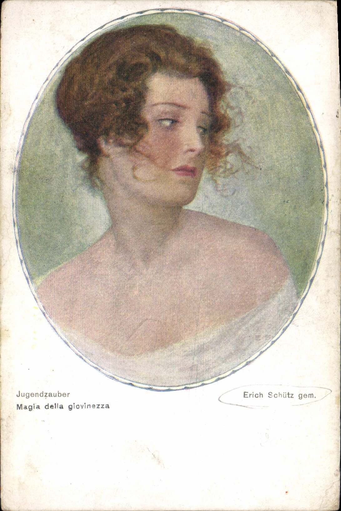 VINTAGE POSTCARD Fantasy Illustrator Woman Erich Schutz