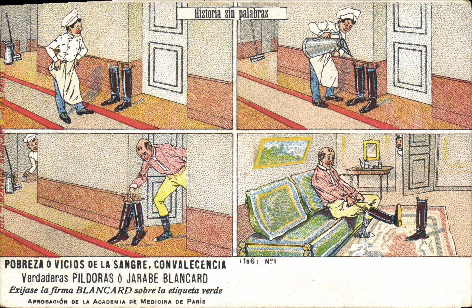 CPA Fantaisie Illustrateur Historia sin palabras Bertaut Blanchard Pilules a l'iodure