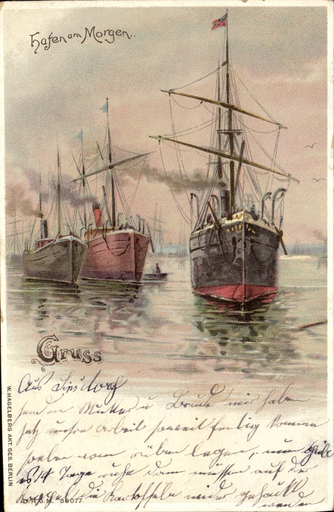 CPA Fantaisie Illustrateur Bateau Gruss