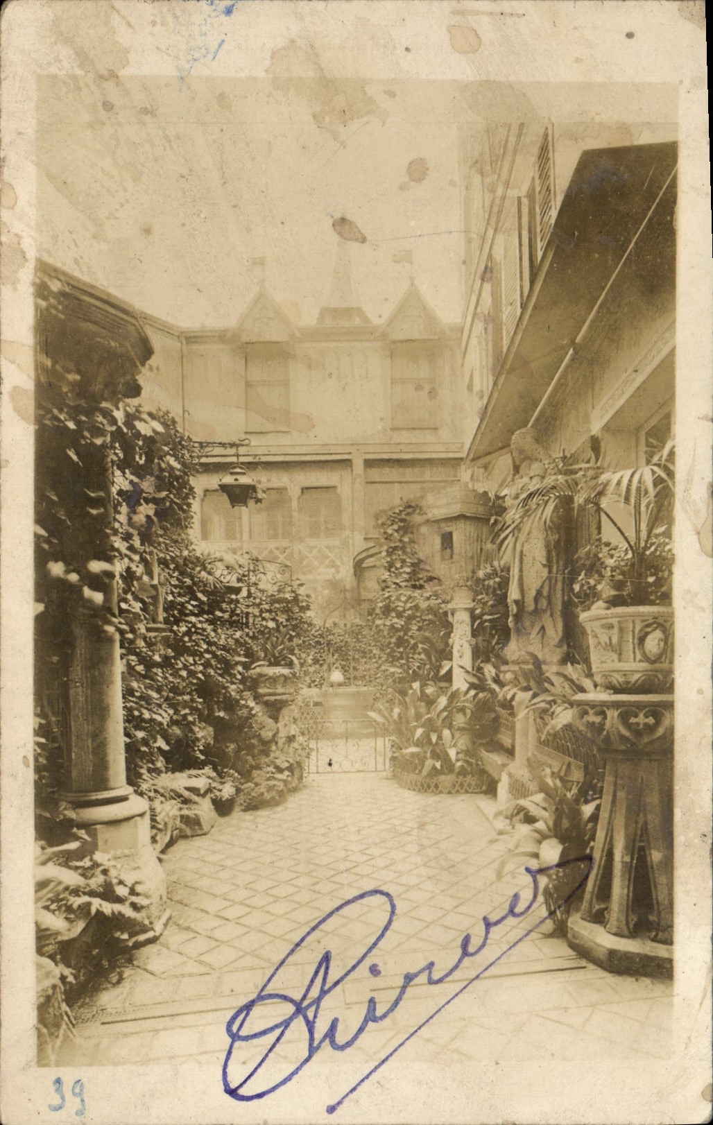 CARTE PHOTO Demeure bourgeoise