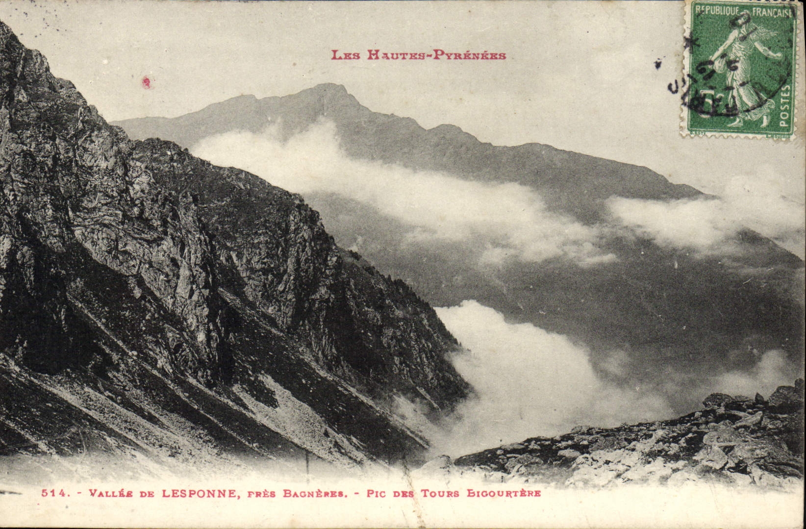 CPA Vallee de Lesponne Pic des Tours Bigourtere