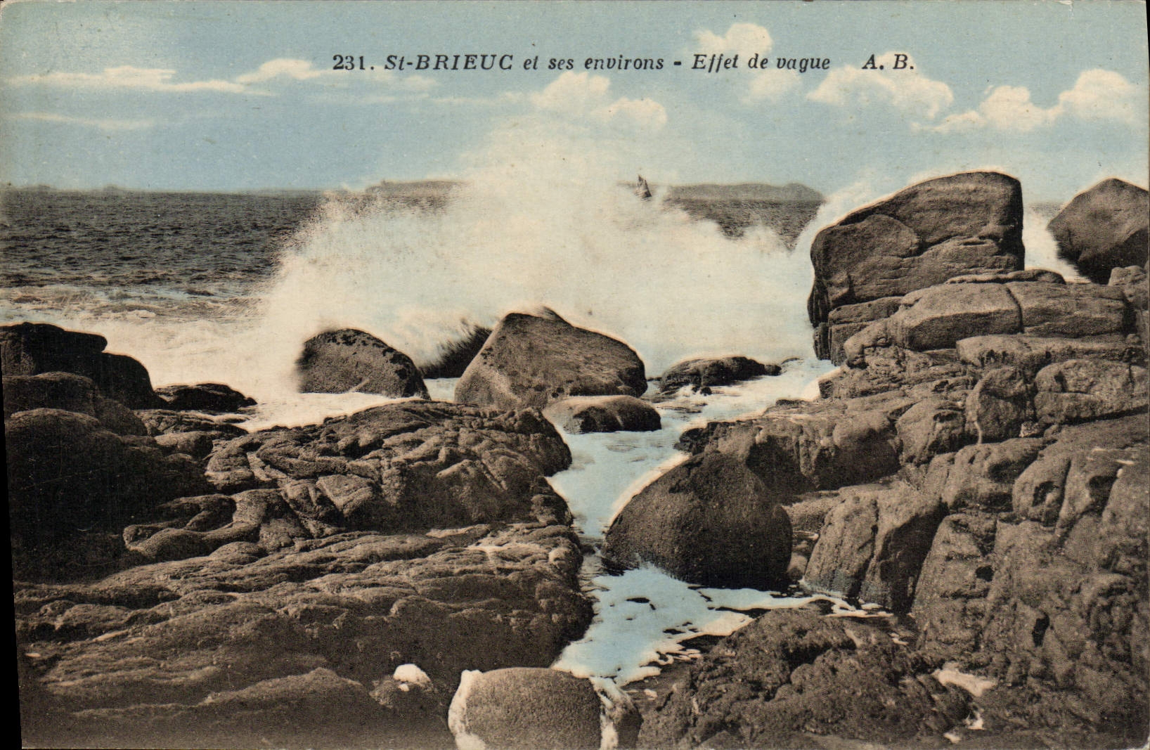 El St Brieuc y sus alrededores de la POSTAL de la VENDIMIA efectúa la imprecisión