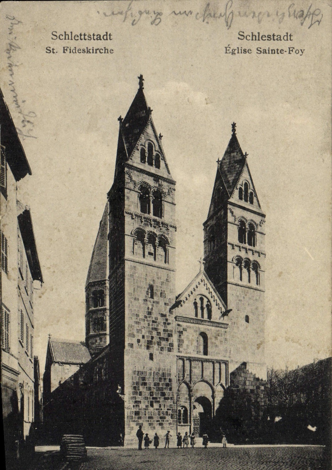 VINTAGE POSTCARD Schlestadt Church Sainte Foy