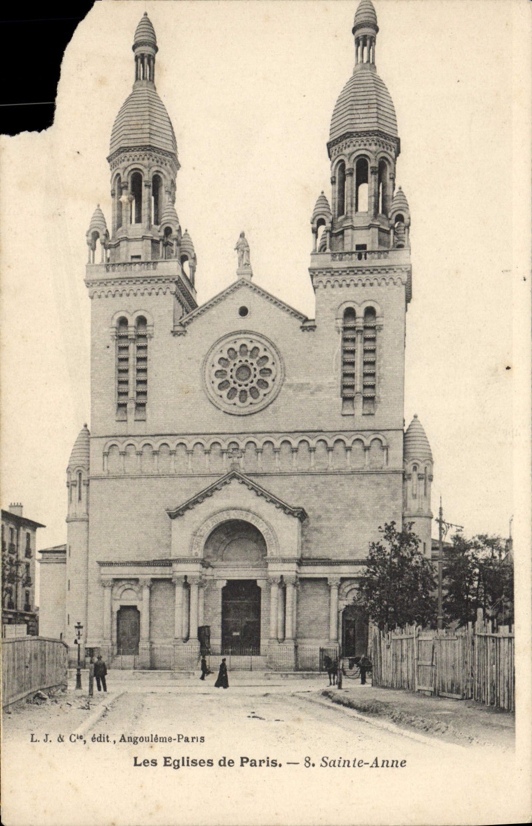 VINTAGE POSTCARD the Church of Holy Paris Anne