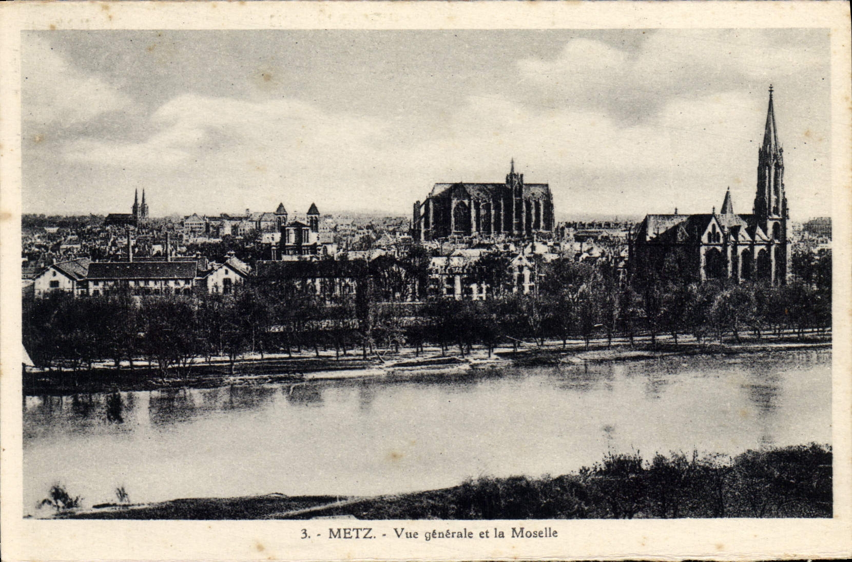 Opinión de Metz de la POSTAL de la VENDIMIA y el Mosela