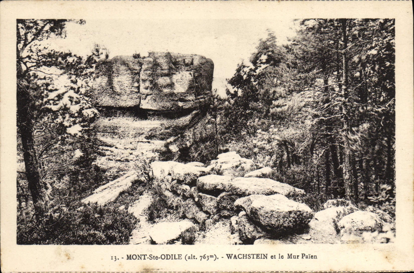 VINTAGE POSTCARD Mount co. Odile Wachstein and the pagan wall