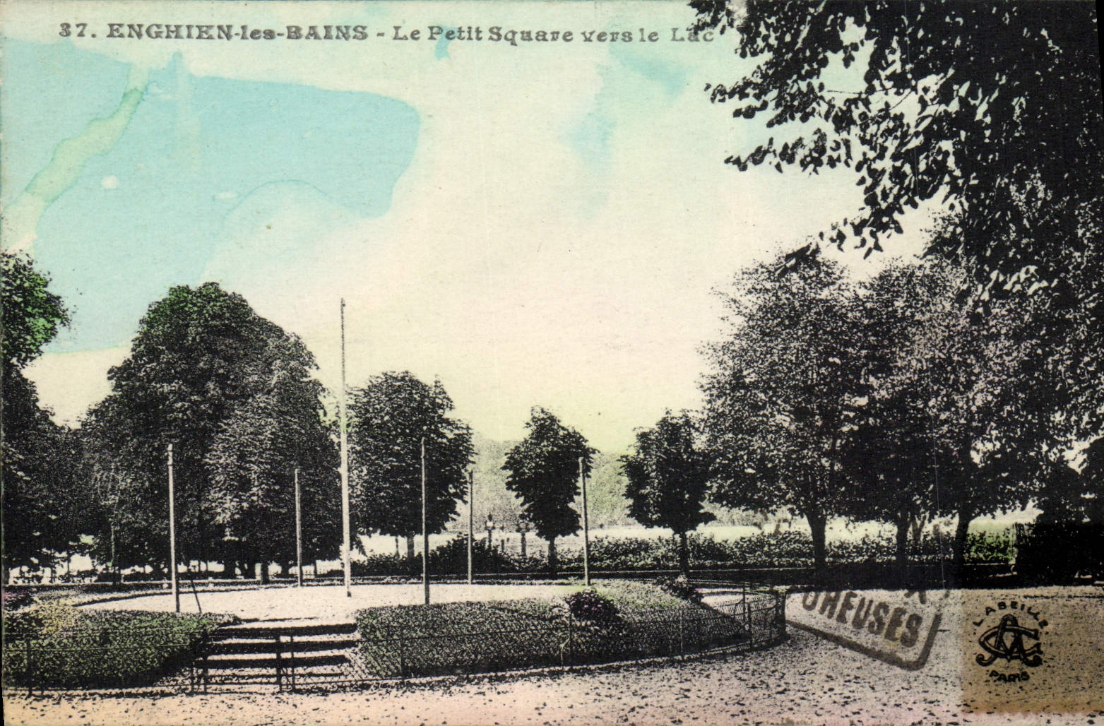 CPA Enghien Les Bains Le Petit Square Vers Le Lac