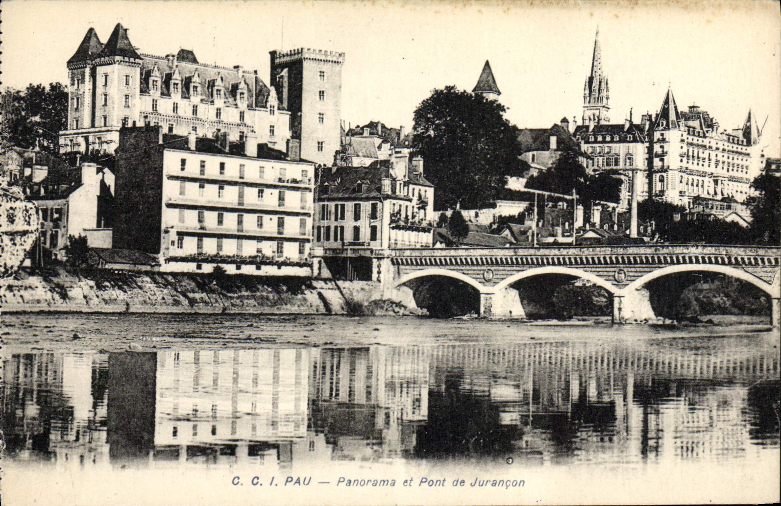 CPA Pau Panorama Et Pont De Jurancon