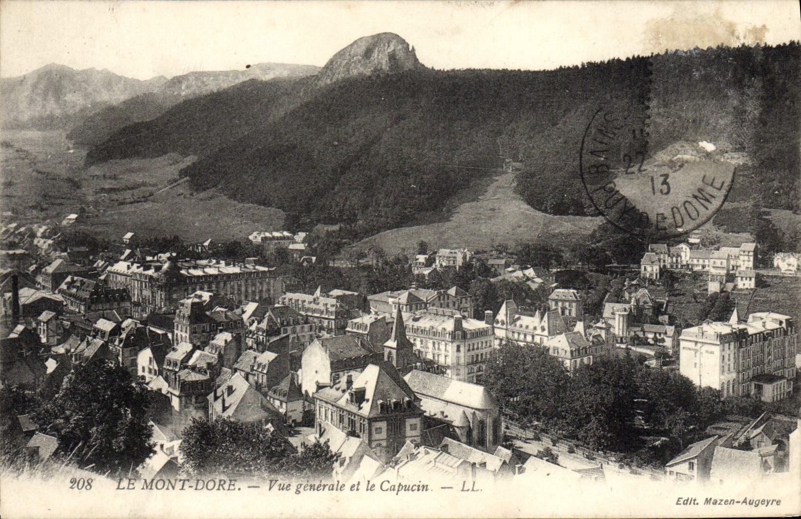 CPA Le Mont Dore Vue Generale Et Le Capucin