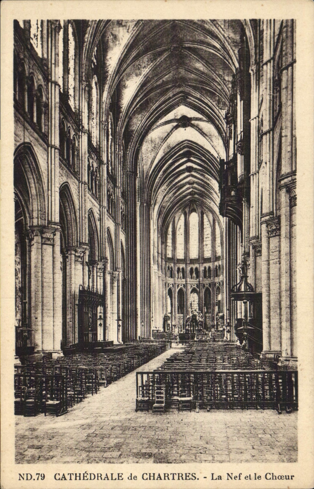 Catedral de la POSTAL de la VENDIMIA de Chartres el cubo y el estribillo