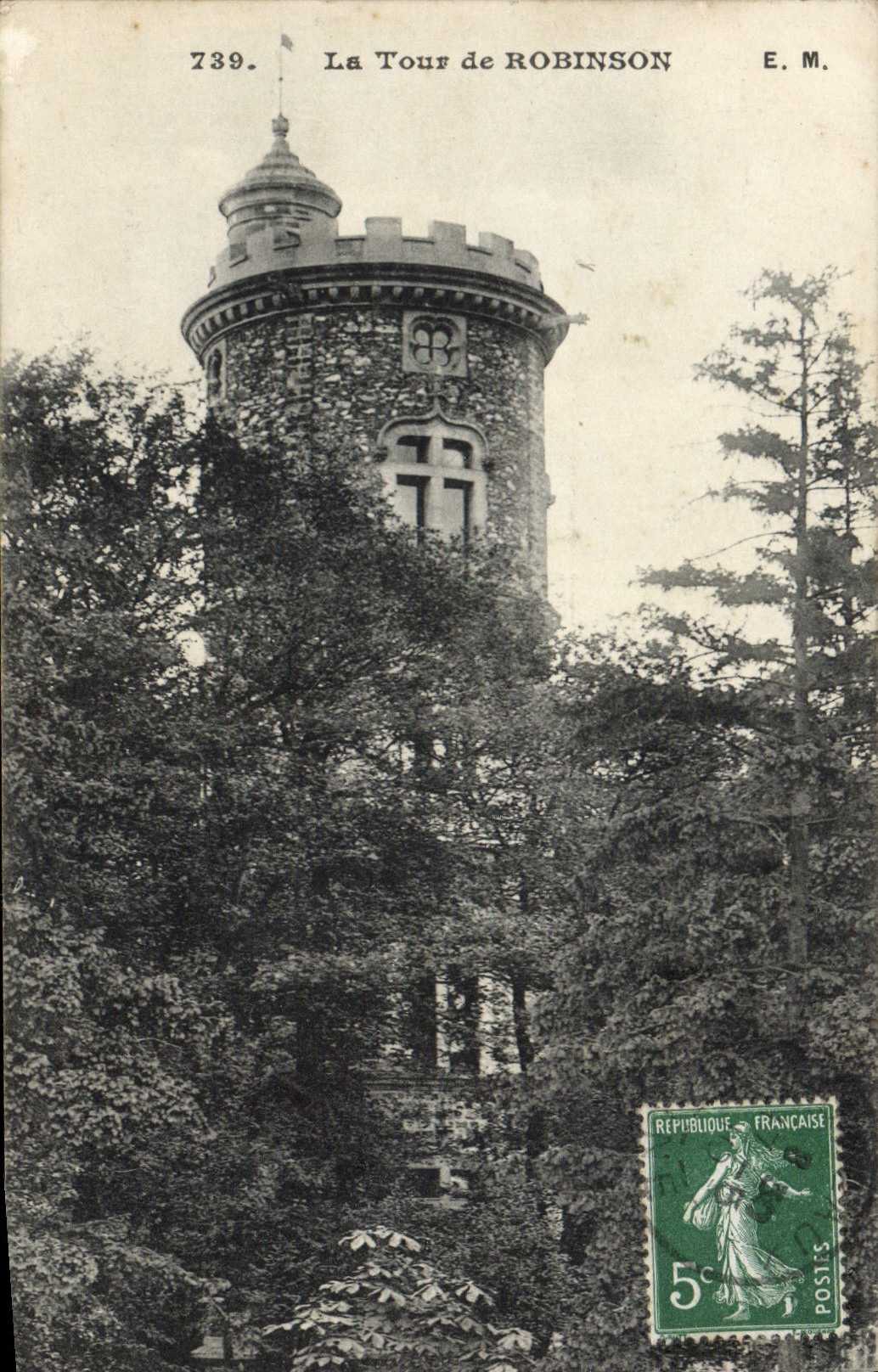 POSTAL de la VENDIMIA la torre de Robinson